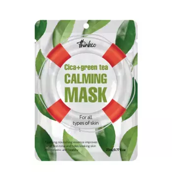 THINKCO Маска-салфетка для лица с центеллой азиатской и зеленым чаем / Thinkco Cica+Green Tea Calming 23 мл