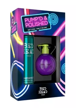 TIGI Набор для волос Шедевральная парочка (текстурирующее средство 3 в 1 для создания объема 200 мл, лак для блеска и фиксации волос 340 мл) BED HEAD