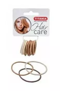 TITANIA Резинки для волос, 3 цвета светлые 3 см 12 шт/уп 7803