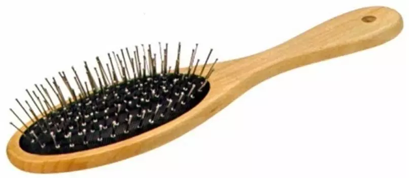 TITANIA Щетка массажная деревянная большая с металлическими штифтами 2825
