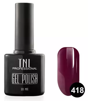 TNL PROFESSIONAL 418 гель-лак для ногтей, дикая малина 10 мл