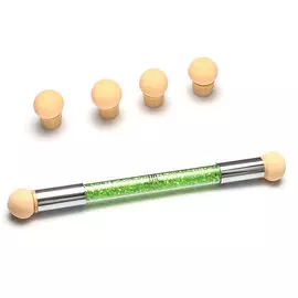 TNL PROFESSIONAL Аэропуффинг-аппликатор для градиента, с зелеными кристаллами