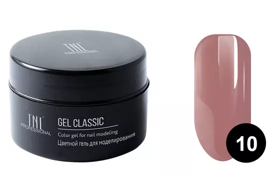 TNL PROFESSIONAL Гель камуфлирующий для моделирования ногтей, 10 темно-розовый / Classic 18 мл