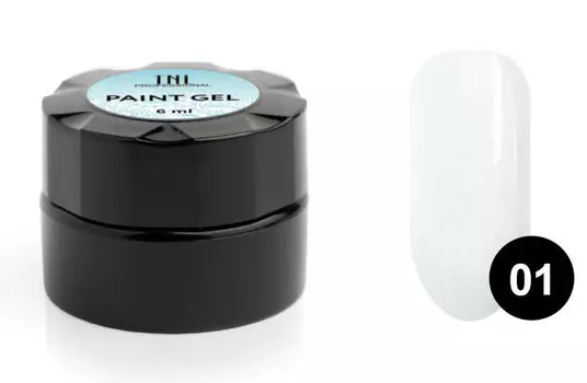 TNL PROFESSIONAL Гель-краска для дизайна ногтей, 01 белая 6 мл