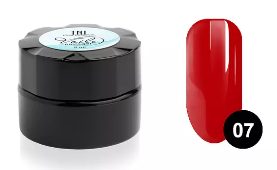 TNL PROFESSIONAL Гель-краска для тонких линий, 07 красная / Voile 6 мл