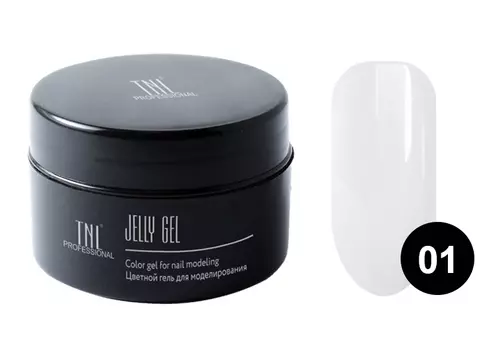 TNL PROFESSIONAL Гель-желе камуфлирующий для моделирования ногтей, 01 белый 18 мл