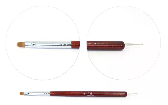 TNL PROFESSIONAL Кисть для геля № 3, на конце дотс