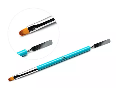 TNL PROFESSIONAL Кисть-шпатель для акрил-геля, голубая