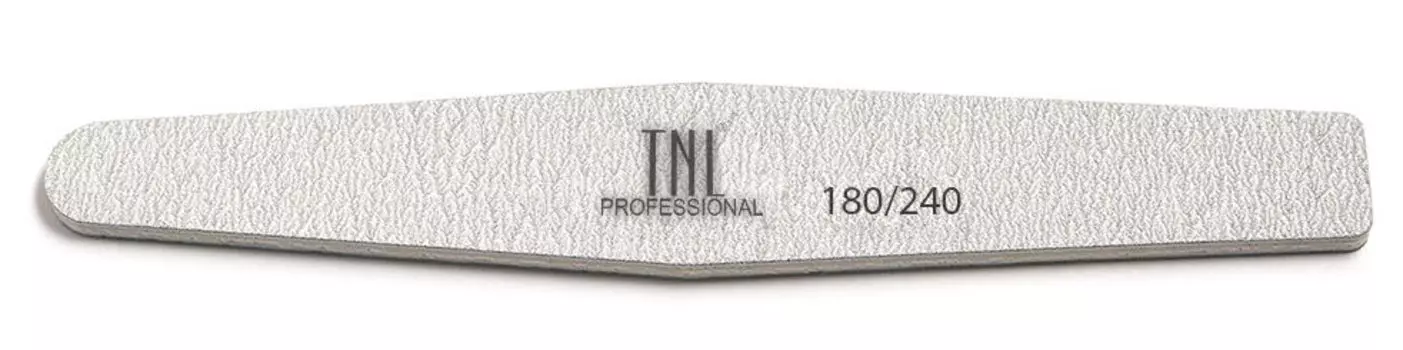 TNL PROFESSIONAL Пилка ромб для ногтей 180/240, серая (в индивидуальной упаковке)