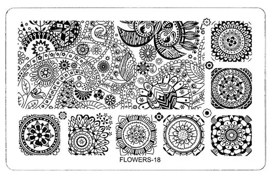TNL PROFESSIONAL Трафарет металлический большой для стемпинга Мандала счастья (в индивидуальной упаковке)