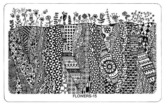 TNL PROFESSIONAL Трафарет металлический большой для стемпинга Воображение (в индивидуальной упаковке)