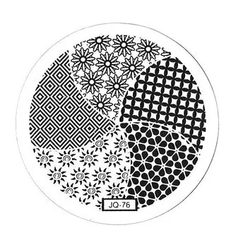 TNL PROFESSIONAL Трафарет металлический малый для стемпинга Цветочный калейдоскоп (в индивидуальной упаковке)