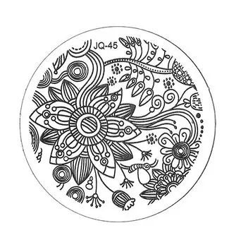 TNL PROFESSIONAL Трафарет металлический малый для стемпинга Жасмин (в индивидуальной упаковке)