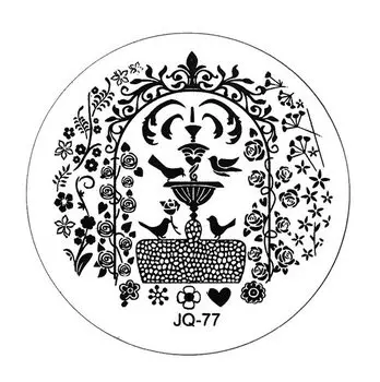 TNL PROFESSIONAL Трафарет металлический малый для стемпинга Тропическая лилия (в индивидуальной упаковке)