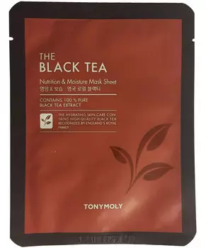 TONY MOLY Маска с экстрактом черного чая для лица / THE BLACK TEA MASK SET 5 SHEETS 5*25 г