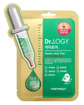 TONY MOLY Маска тканевая успокаивающая для лица / DR.LOGY SENSITIVE MASK SHEET 23 г