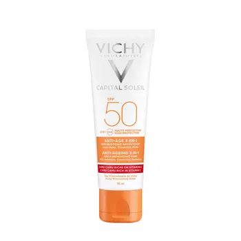 VICHY Крем антивозрастной 3 в 1 с антиоксидантами SPF 50 / Capital Ideal Soleil 50 мл