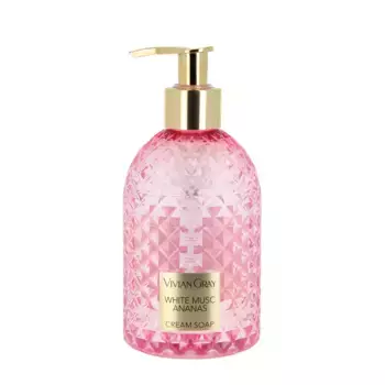 VIVIAN GRAY Крем-мыло, белый мускус и ананас / Cream Soap Gemstone Pink White Musc 300 мл