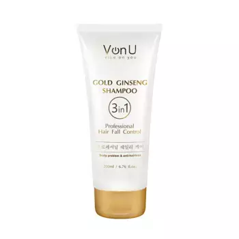 VON-U Шампунь для волос с экстрактом золотого женьшеня / Ginseng Gold Shampoo 200 мл