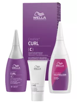 WELLA PROFESSIONALS Набор для окрашенных и чувствительных волос (лосьон 75 мл, фиксатор 100 мл, уход 30 мл) / Creatine+ Curl