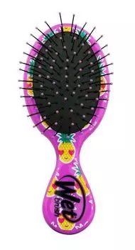 WET BRUSH Щетка для спутанных волос мини размера, веселый ананас / WET BRUSH MINI HAPPY HAIR (Smiley Pineappl)