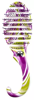 WET BRUSH Щетка-душ для спутанных волос, зелено-фиолетовая / WET BRUSH SHOWER DETANGLER GREEN/PURPLE SWIRL