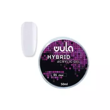 WULA NAILSOUL 01 гель акриловый / Hybrid acrylic gel, Clear 50 мл