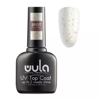 WULA NAILSOUL Покрытие верхнее с цветным глиттером, S01 / Spot Top Coat 10 мл
