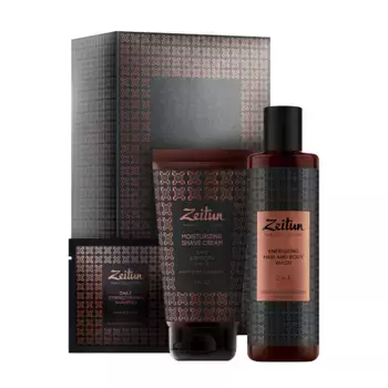 ZEITUN Набор подарочный для мужчин Только для него (крем для бритья 150 мл + гель для душа 2в1 250 мл + шампунь 10 мл) ZEITUN