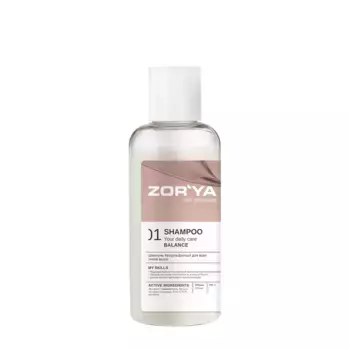 ZORYA Шампунь бессульфатный для всех типов волос / Shampoo Your daily care balance 100 мл