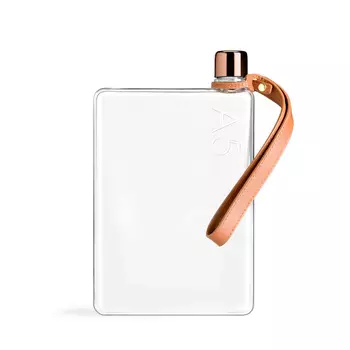 A5 memobottle Copper Бутылка с ремешком и металлической крышкой