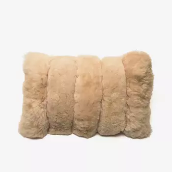 Alpaca Stripe Champagne Подушка