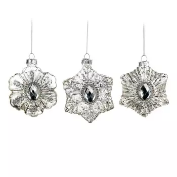 Antique Jewel Snowflake Набор из 3 новогодних украшений