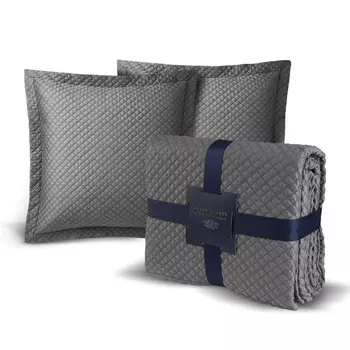 Argyle Graphite Покрывало и 2 наволочки