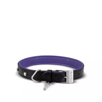 Black Purple Steel Ошейник для собак M
