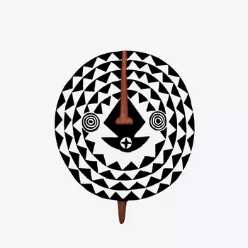 Bwa Sun Mask Скульптура S