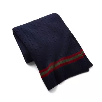 Cable Cashmere Navy/Bordeaux Плед