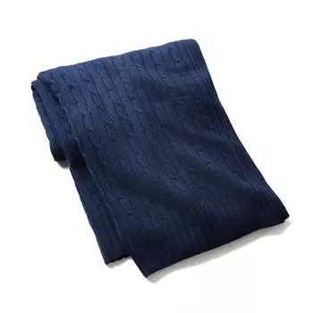 Cable Polo Cashmere Navy Плед