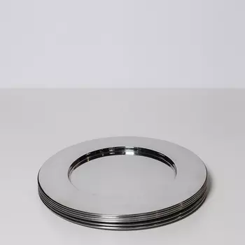 Comida Silver Набор из 6 подстановочных тарелок