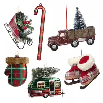 Country I Набор из 6 новогодних украшений