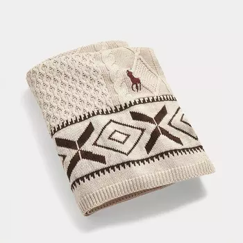 Crescentwood Cream/Red Плед