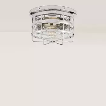Crosby Nickel / Clear Glass Потолочный накладной светильник