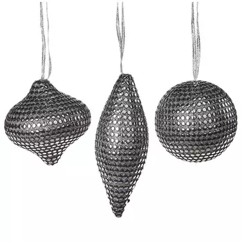Dotted ball Набор из 3 новогодних украшений