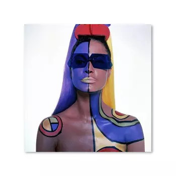 Editha Dussler Wearing Body Paint Постер 101,6 x 101,6 см