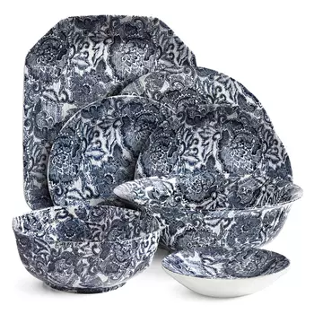 Faded Peony Indigo Сервиз на 6 персон