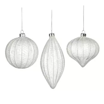 Frost Stripe Ball Набор из 3 новогодних украшений
