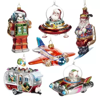 Funky Набор из 6 новогодних украшений