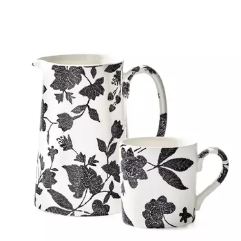 Garden Vine Black 6 кружек и кувшин