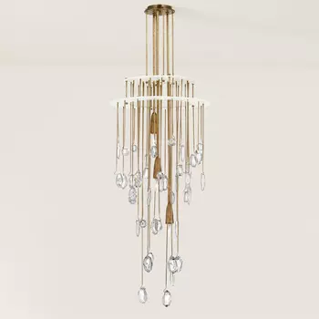 Hailee Sculpted Brass Люстра S