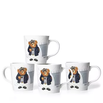 Haven Navy Bear Набор чашек 4 шт.